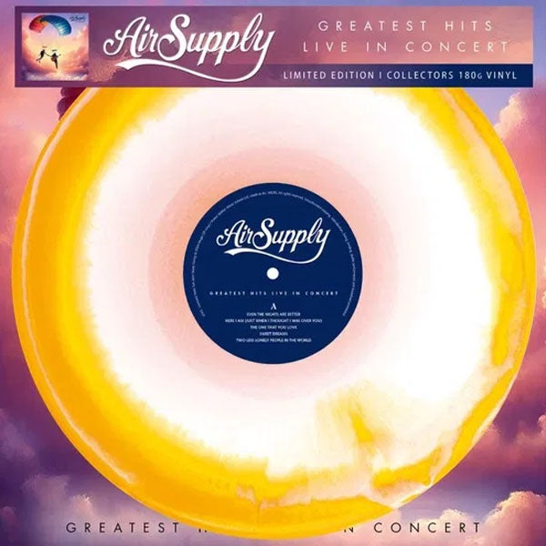 Air Supply - Greatest Hits Live In Concert (Limited Edition & Numbered , Orange & White Vinyl)  - LP