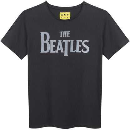 Beatles - Logo Amplified Vintage Charcoal Kids T-Shirt. Now available online in UAE