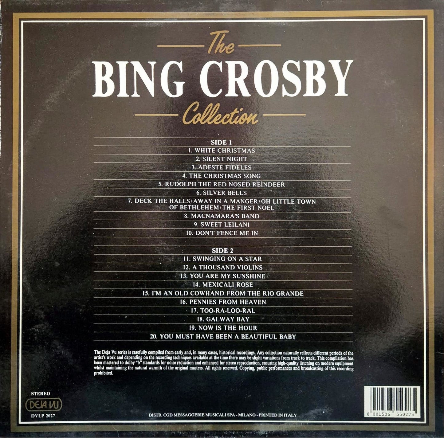Bing Crosby - 20 Golden Greats - LP (Used Vinyl)