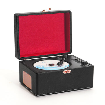 Echo Audio Bluetooth CD Player with built-in speaker (Retro CD Player) - Black