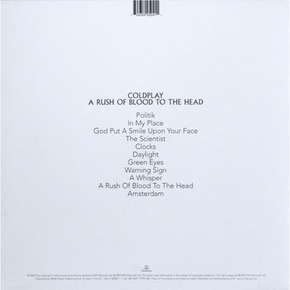 Coldplay  - A Rush Of Blood To The Head (Limited Edition Clear Vinyl) - LP