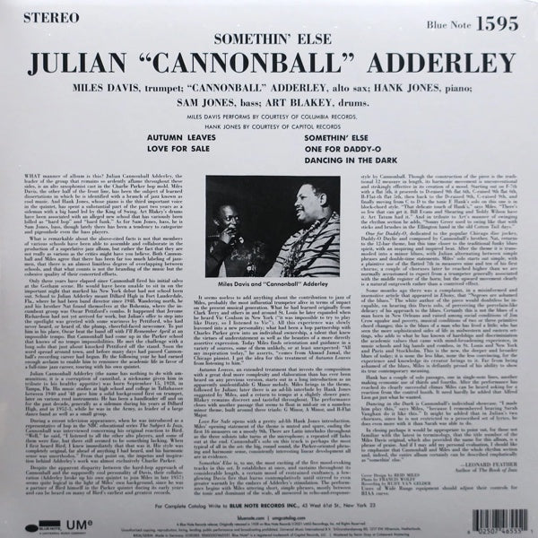 Cannonball Adderley - Somethin' Else (Blue Vinyl) - LP