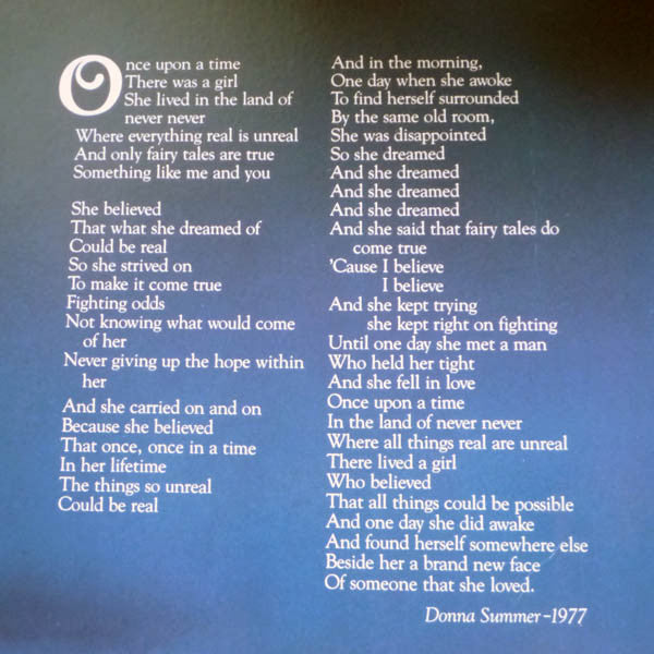 Donna Summer - Once Upon A Time - LP (Used Vinyl) (No Cover)