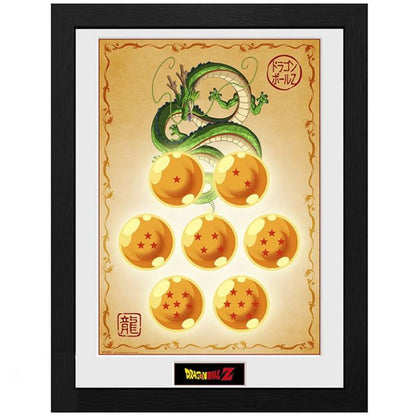 DRAGON BALL - Framed print DBZ/"Dragon Balls" (30x40)
