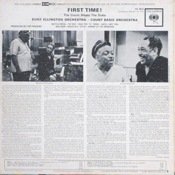 Duke Ellington And Count Basie - First Time! The Count Meets The Duke - LP