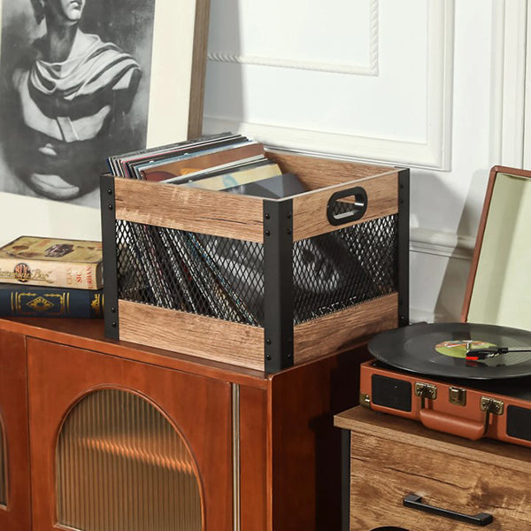 Echo Audio - Album Shelf Cube Container for Storing Vinyl Record LP | Albums (Record Crate)