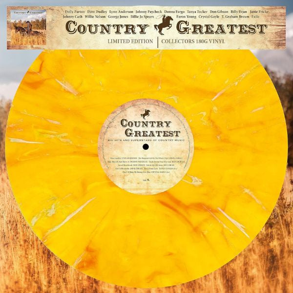 Various Artist - Country Greatest (Limited Edition & Numbered, Yellow Marbled Vinyl) - LP