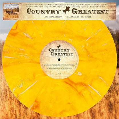 Various Artist - Country Greatest (Limited Edition & Numbered, Yellow Marbled Vinyl) - LP
