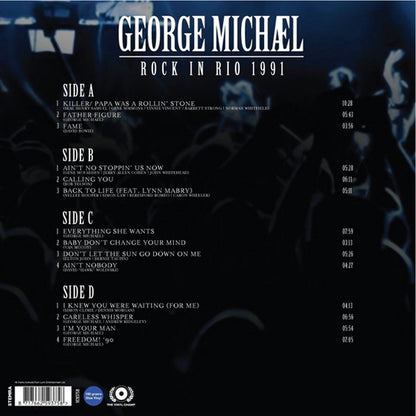 GEORGE MICHAEL - Rock In Rio 1991 (Transparent Blue Vinyl) - 2LP. Buy now music store abudhabi