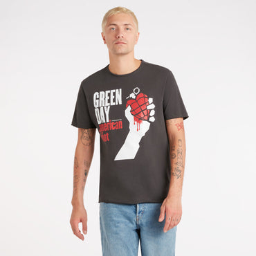 Greenday - American Idiot Amplified Vintage Black T Shirt. Shop now online in UAE