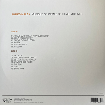 Ahmed Malek - Musique Originale De Films (Volume 2) - LP