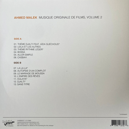 Ahmed Malek - Musique Originale De Films (Volume 2) - LP