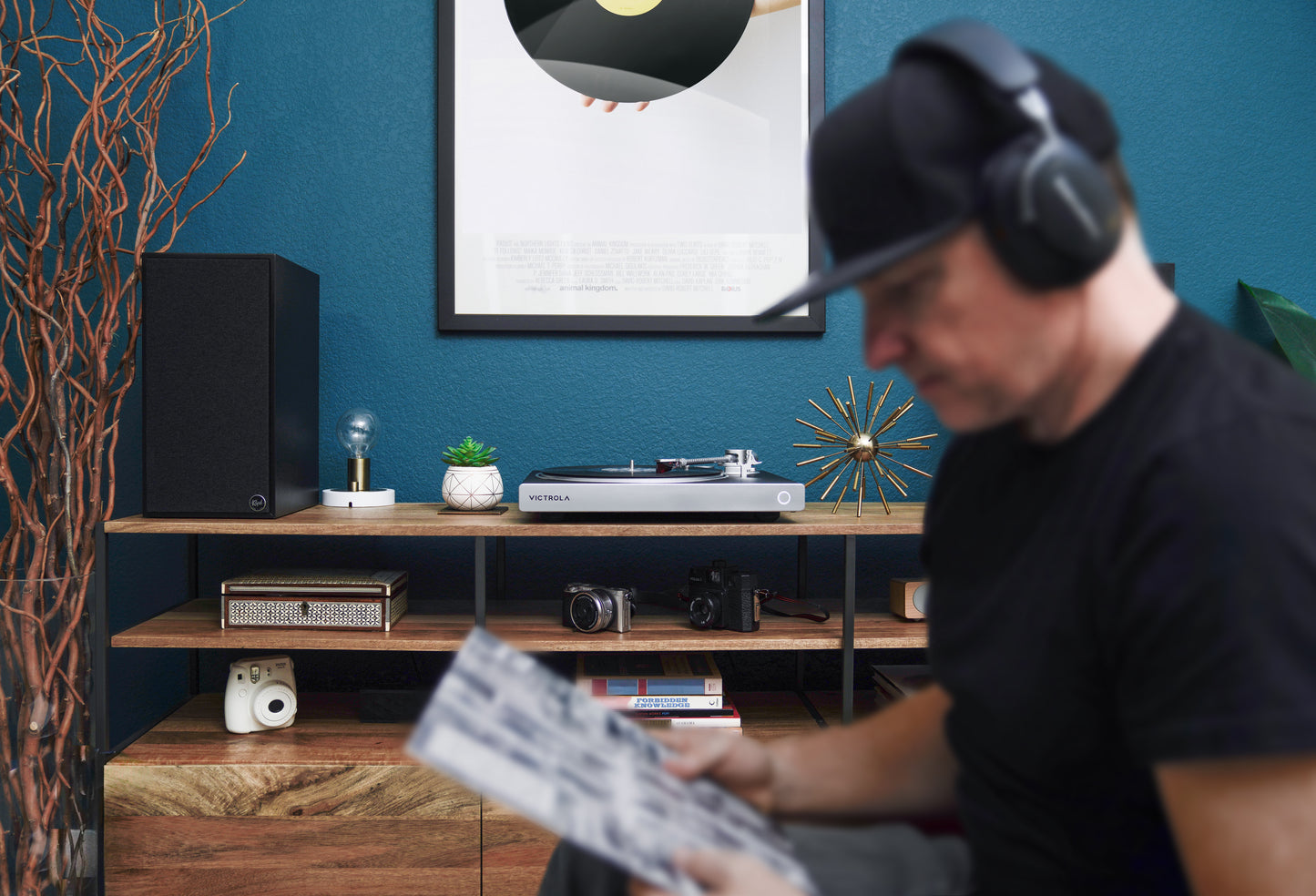 Victrola Hi-Res Silver Vinyl Record Player, Ortofon 2M Red Cartridge, aptX Adaptive Bluetooth Connectivity