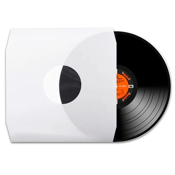 Echo Audio - 12" Vinyl Record Inner Sleeves Acid Free 16lb Paper - White 100 Pack