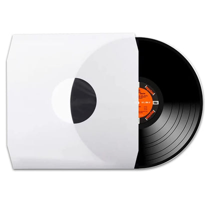 Echo Audio - 12" Vinyl Record Inner Sleeves Acid Free 16lb Paper - White 100 Pack