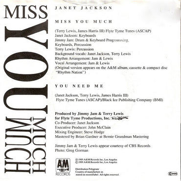Janet Jackson - Miss You Much - Maxi Single - LP (Used Vinyl)