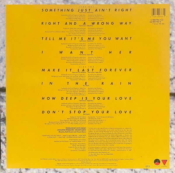 Keith Sweat - Last Forever - LP (Used Vinyl)