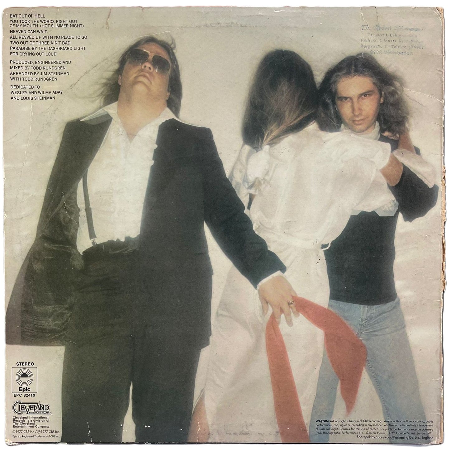 Meat Loaf - Bat Out Of Hell - LP (Used Vinyl)