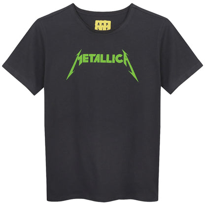 Metallica - Neon Amplified Vintage Charcoal Kids T-Shirt