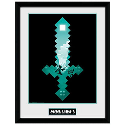 MINECRAFT - Framed print "Diamond Sword" (30x40)
