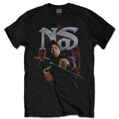 Nas - Tshirt Red Rose - Black. Now available online in UAE