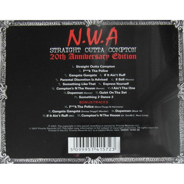 Nwa - Straight Outta Compton - CD