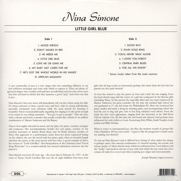 Nina Simone - Little Girl Blue - LP