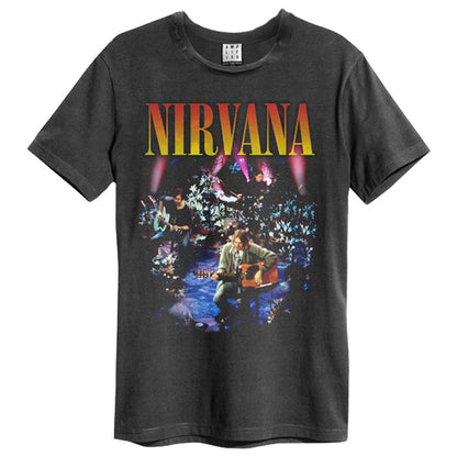 NIRVANA - Nirvana Live In New York Amplified Vintage Charcoal T Shirt