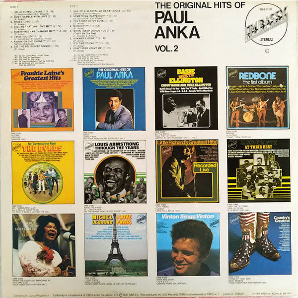 Paul Anka - The Original Hits Of Paul Anka Vol. 2 - LP (Used Vinyl)