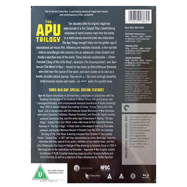 The Apu Trilogy - The Criterion Collection - Blu-ray