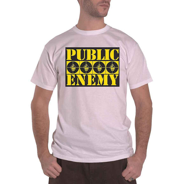 Public Enemy - Tshirt Four Logos - White