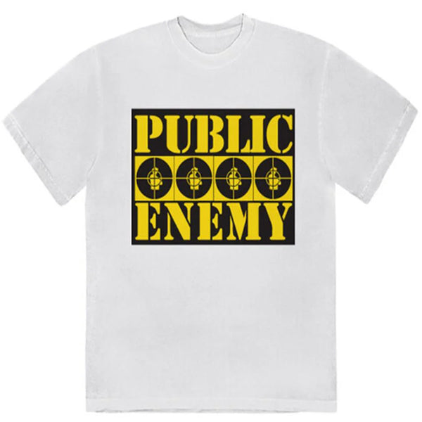Public Enemy - Tshirt Four Logos - White