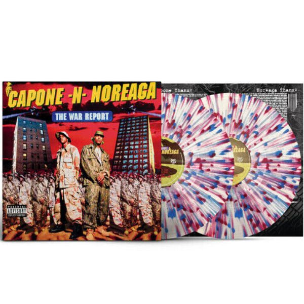 Capone-N-Noreaga -  The War Report (Limited Edition Clear with Red & Blue Splatter) - 2LP
