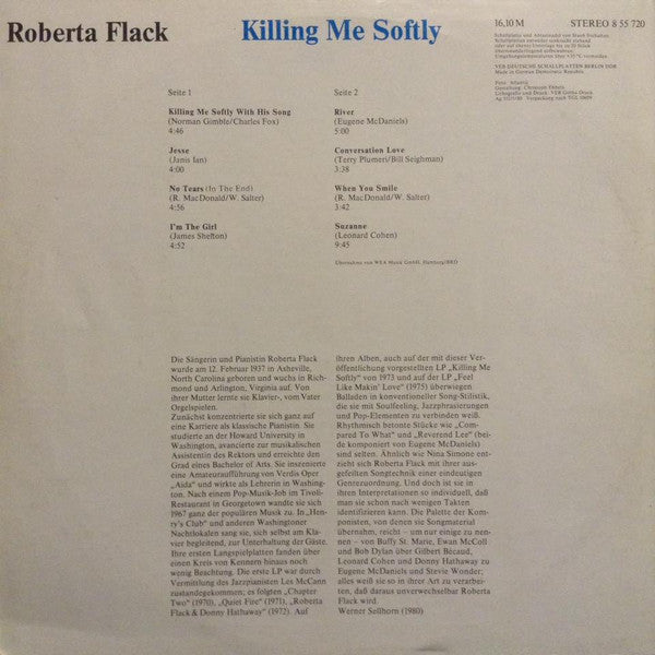 Roberta Flack - Killing Me Softly - LP - (Used Vinyl)