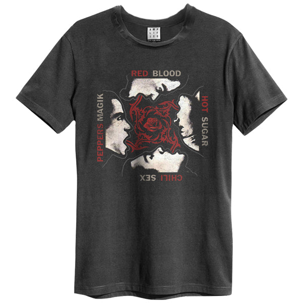 RED HOT CHILI PEPPER - Red Hot Chili Pepper Blood Sugar Sex Magic Amplified Vintage Charcoal T Shirt