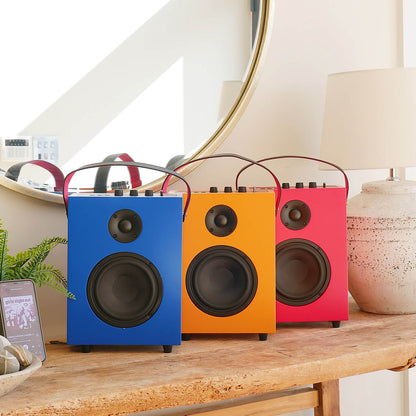 Steepletone Redefy Orange - Colourful And Powerful 50watt Bluetooth Speaker, With Detachable Fabric Cover. Tone And Base Control. Tws Function.