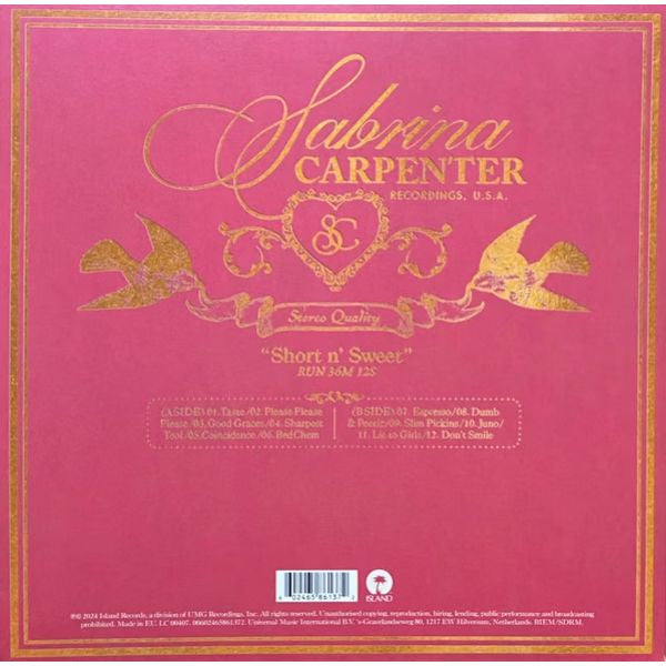 Sabrina Carpenter - Short N Sweet (Limited Edition Alt Cover Vintage Bottle Vinyl) - LP