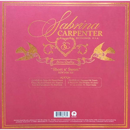 Sabrina Carpenter - Short N Sweet (Limited Edition Alt Cover Vintage Bottle Vinyl) - LP