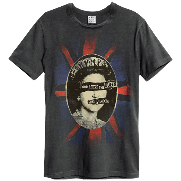 SEX PISTOLS - Sex Pistols Queen Amplified Vintage Charcoal T Shirt