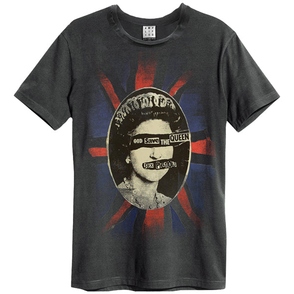 Sex Pistols Sex Pistols Queen Amplified Vintage Charcoal T Shirt Cavoae