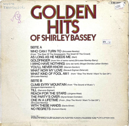 Shirley Bassey - Golden Hits Of Shirley Bassey - LP (Used Vinyl)(Writing's on cover)