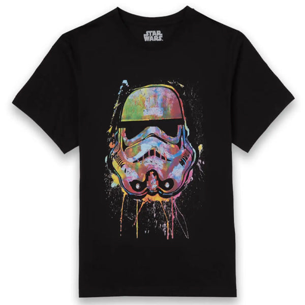 STAR WARS  Paint Splats Helmet  Black T-Shirt