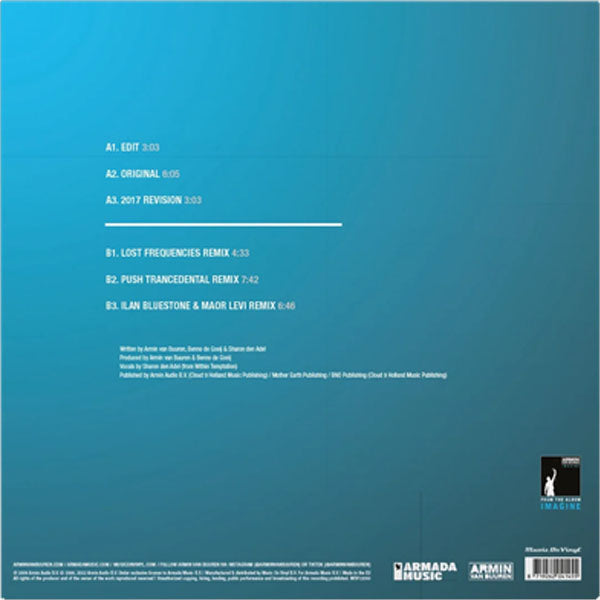 Armin Van Buuren - In And Out Of Love  (Limited Edition Numbered,  Half & Half Aquamarine & White Vinyl) - 12"