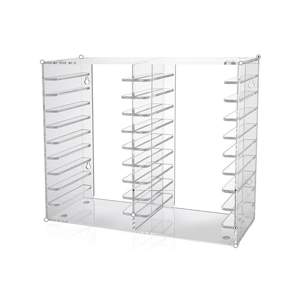 Clear Acrylic Cassette Tape Rack – 3mm Thick, Holds Multiple Tapes, 230×80×210mm