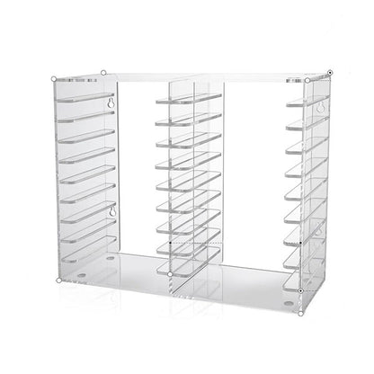Clear Acrylic Cassette Tape Rack – 3mm Thick, Holds Multiple Tapes, 230×80×210mm