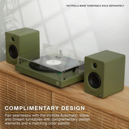 Victrola Tempo Bookshelf Speakers (VPS-400-GRN-INT)