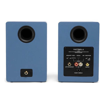 Victrola Tempo Bookshelf Speakers (VPS-400-BLU-INT)