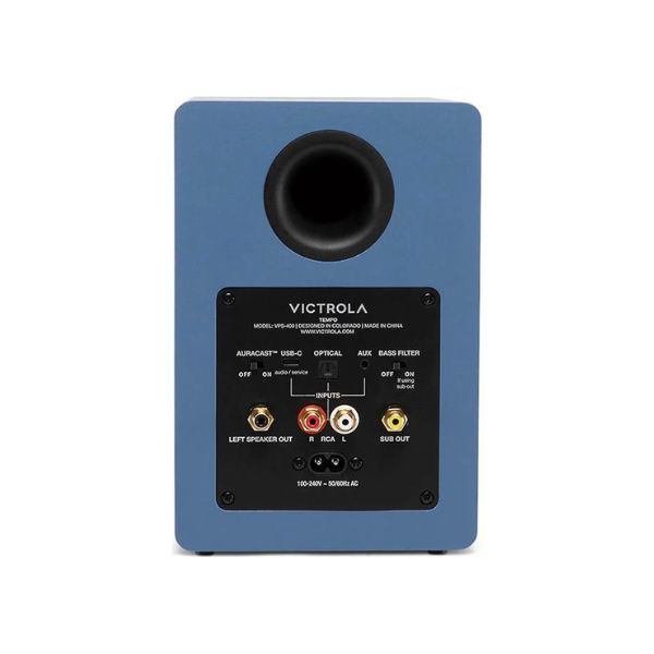 Victrola Tempo Bookshelf Speakers (VPS-400-BLU-INT)