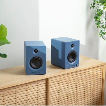 Victrola Tempo Bookshelf Speakers (VPS-400-BLU-INT)