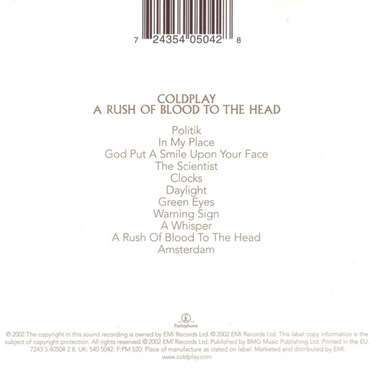 [ PRE ORDER ] Coldplay - Rush Of Blood To The Head (2024 Ecorecord) - LP. Shop now online in uae